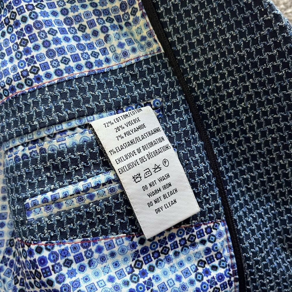 Robert Graham Blazer Downhill Sport Jacket Blue Gingham 2-Button Mens 42 Slim - Picture 7 of 10